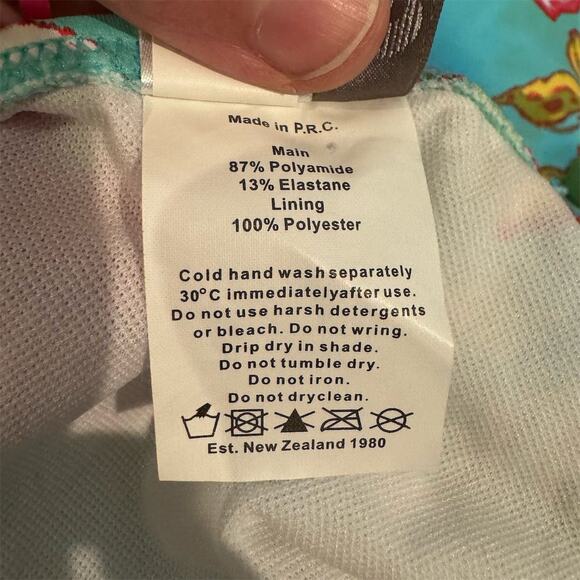 Moontide Babydoll Sweetheart Floral One-Piece Swimsuit Hibiscus Tropical Beach - Picture 8 of 9